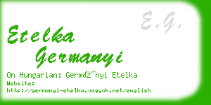etelka germanyi business card